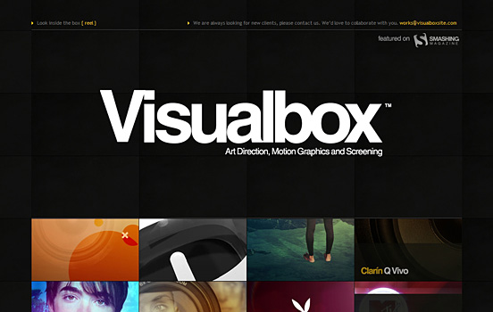 Visual Box, Top Black and White Website