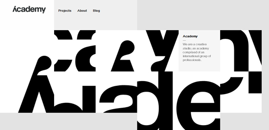 Academy, Black and White Websites