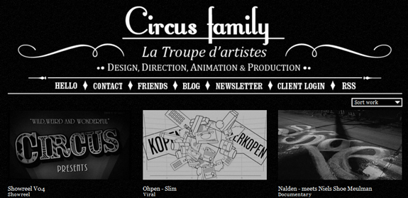 Circus Family, Black and White Website