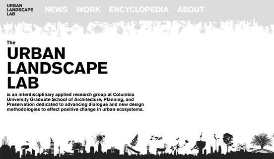 The Urband Landscape, Black and White Website