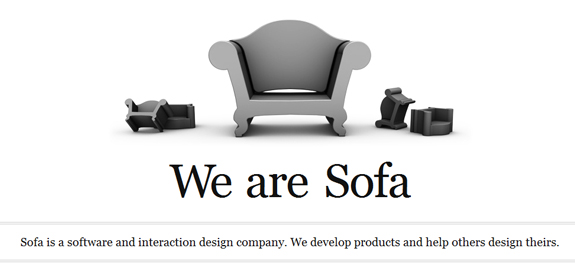 We are Sofa, Black and White Website