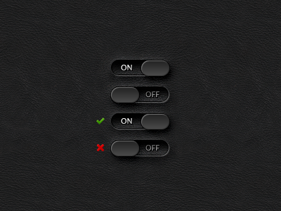 ON/OFF Toggle Switches GUI (PSD)