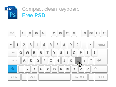 Compact Keyboard Free PSD 