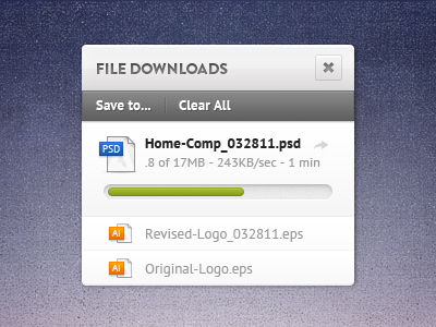 File Download Widget (PSD)