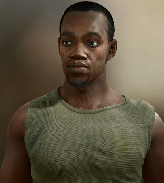 army black man charachter