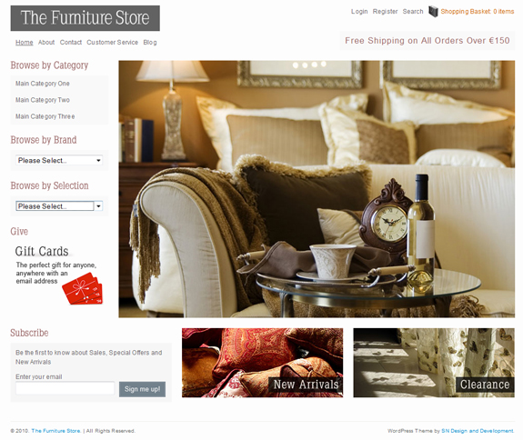 The Furniture Store, WordPress Premium Theme