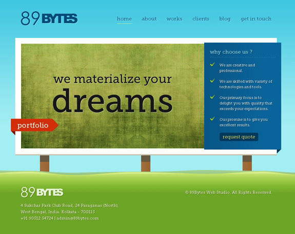 89Bytes, Web Layouts and Interfaces