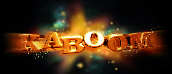Kaboom, 3D Text Effect in Photoshop