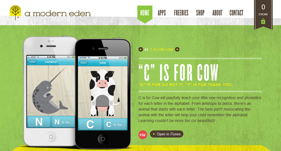 A Modern Eden, Web Layouts and Interfaces
