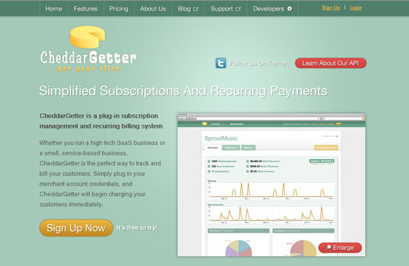 Cheddar Getter, Web Application Interface