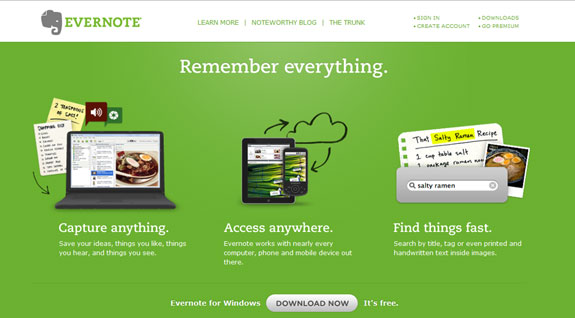 evernote Web Application Interface 45+ Incredible Web Application Interface Designs