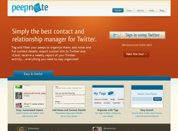 Peepnote, Web Application Interface
