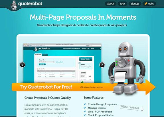 quoterobot Web Application Interface 45+ Incredible Web Application Interface Designs