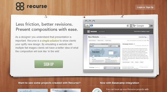 Recurse, Web Application Interface