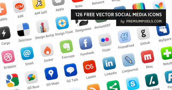 Social Media Icons, Open Source Web Design Resources
