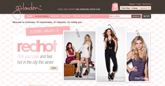 Girl London, Website Background Designs, Trends and Resources