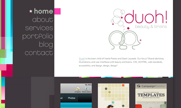 Duoh, Web Design