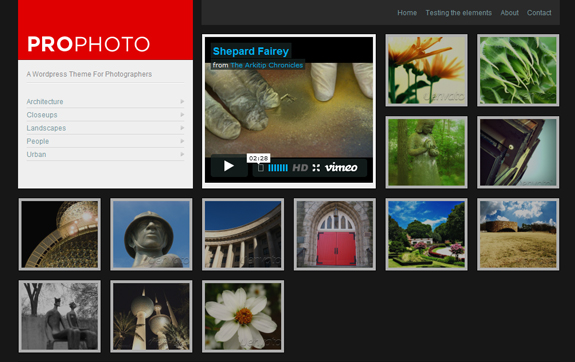 ProPhoto, WordPress Gallery of Photography Themes