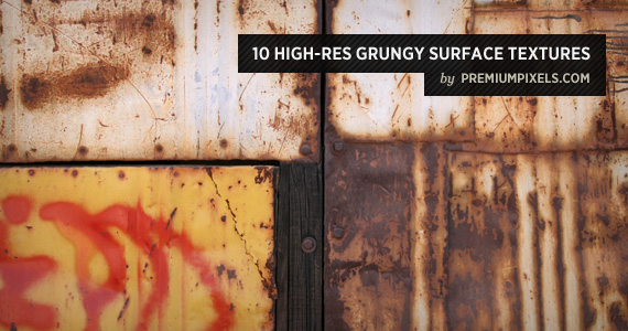 10 High Resolution Grungy Surface Textures