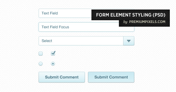 Form Element Styling Psd