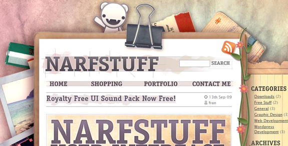 Narf Stuff, Unique Blog Header Designs
