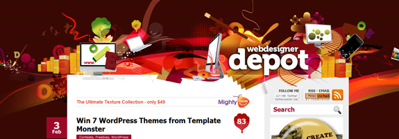 Web Designer Depot, Unique Blog Header Designs