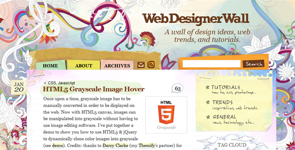 Web Designer Wall, Unique Blog Header Designs