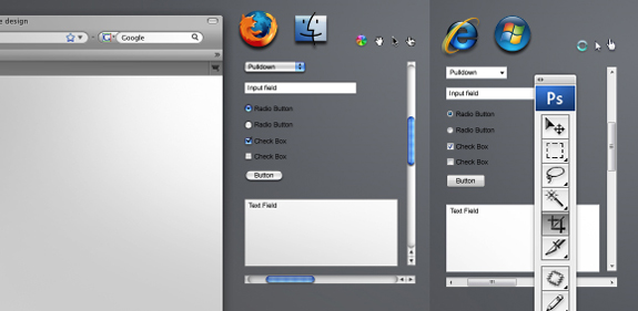 Browser Form Elements PSD