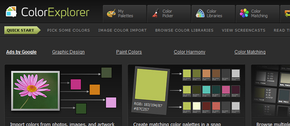 Color Explorer, Useful Sites for Web Designer and Developers