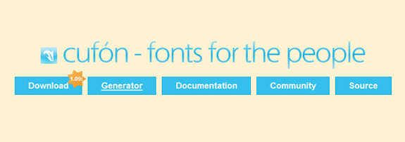 Cufon, Custom Web Fonts