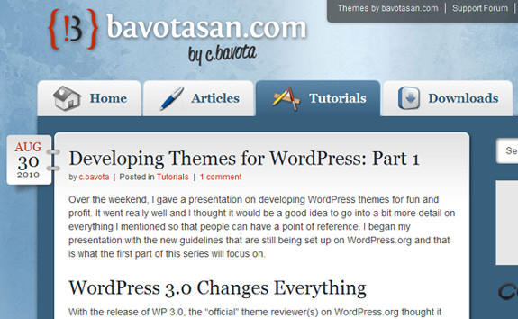 Developing Themes For WordPress