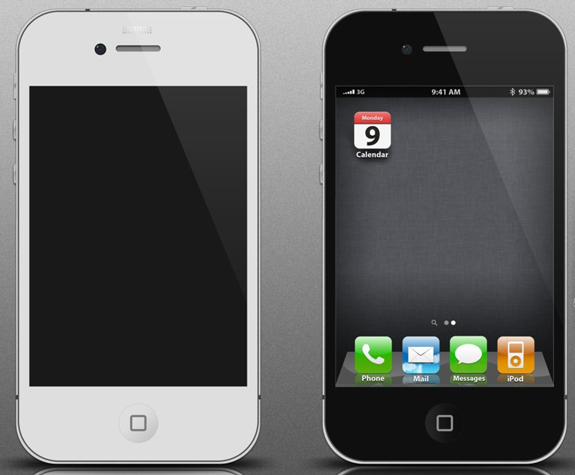 iPhone 4G UI PSD Template