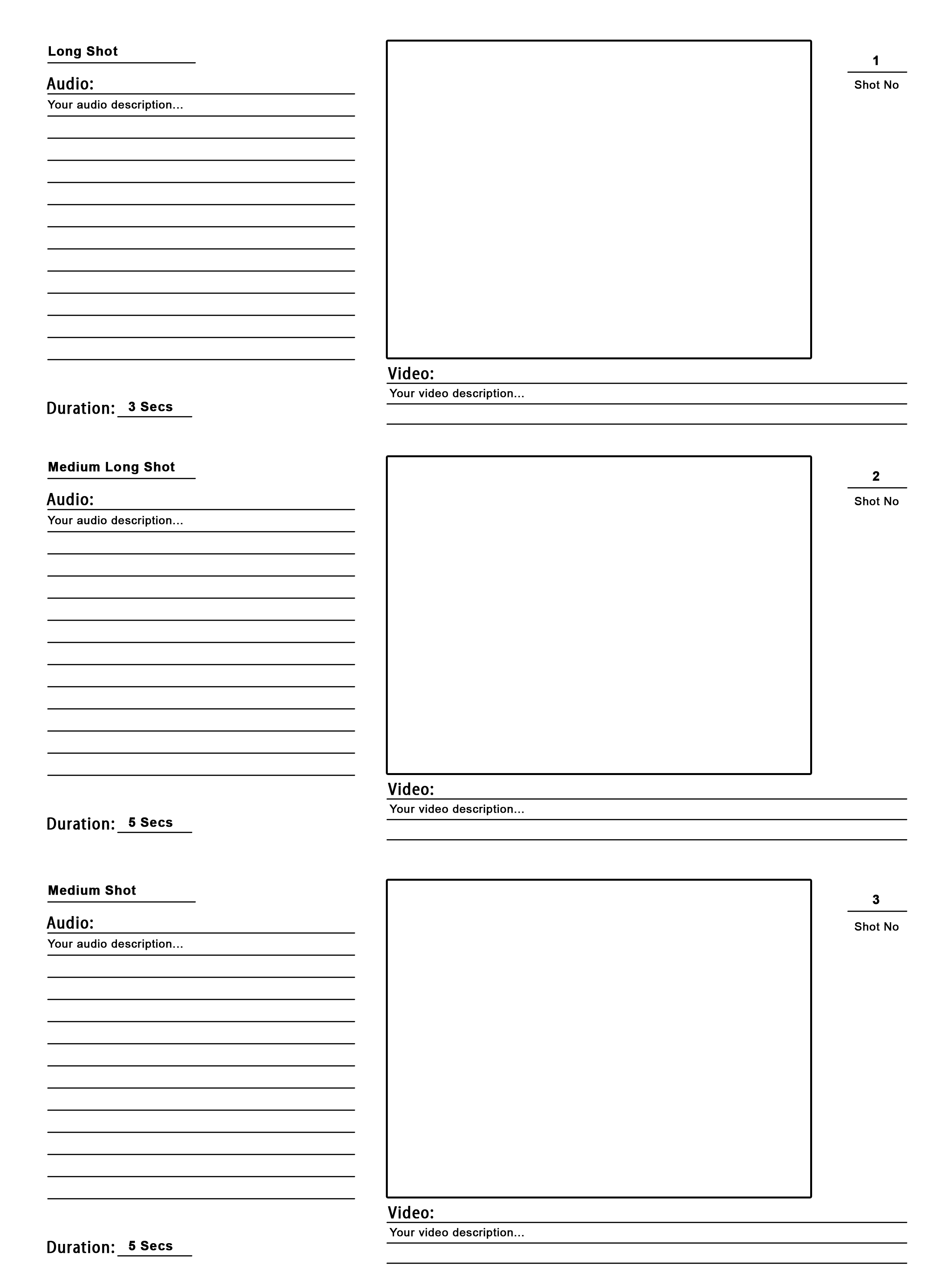 Storyboard Template Psd For Your Pre Production The Design Work