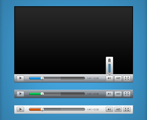 Video Player PSD Template For Designers