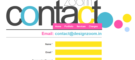 Design Zoom, Beautiful Contact Page Design