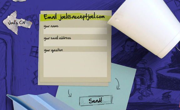 Accept Joel, Beautiful Contact Page Design
