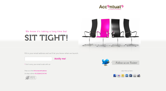 Sit Tight, Launching Soon Page Design