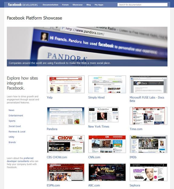 Facebook Platform Showcase