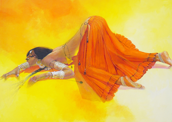 Rajhistani Girl Painting