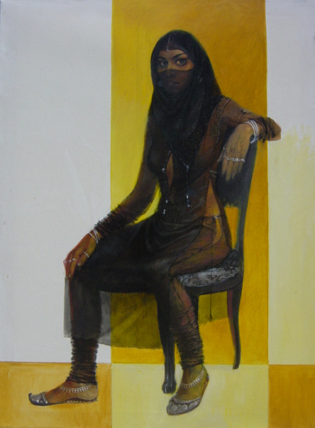 Girl on Chair Painting