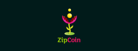 ZipCoin Flower Logo Design 