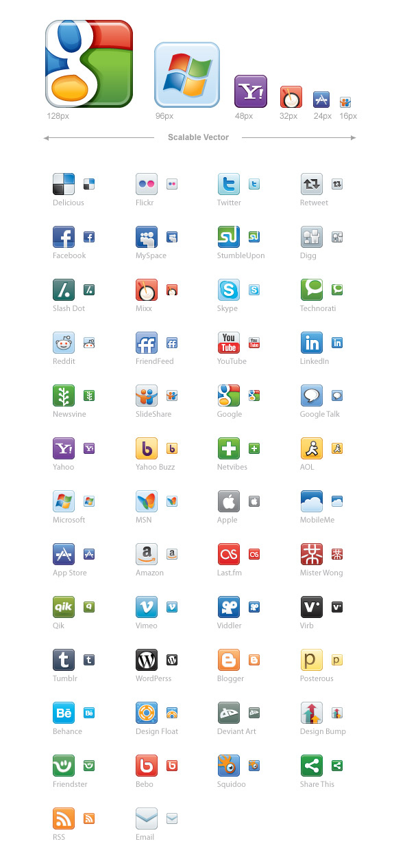 Vector Social Networking Icons