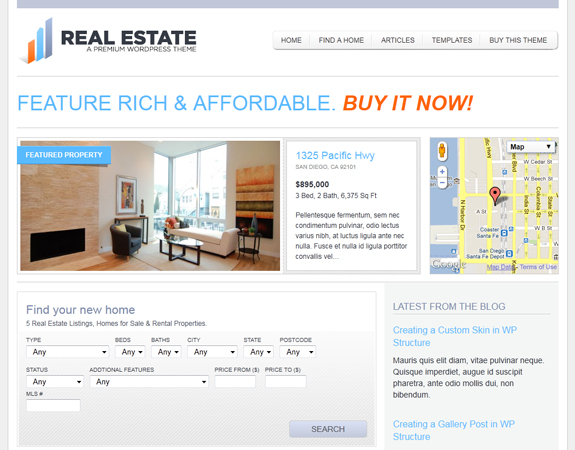 Real Estate 2 WordPress Theme