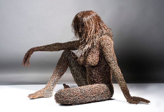 Wire Sculptures Made From Useless Junk