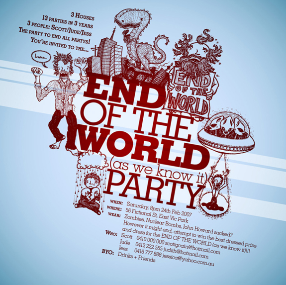 End of the World Party Invite