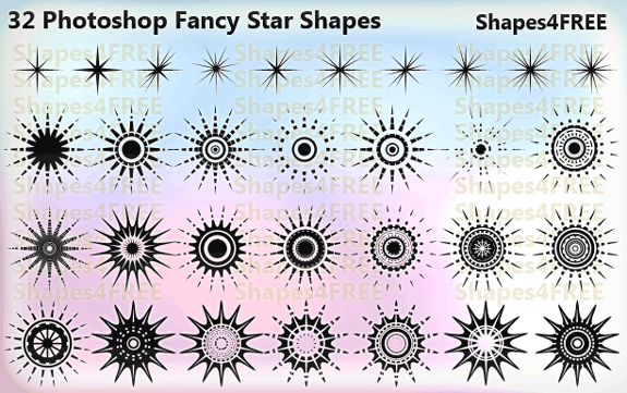 Fancy Stars Photoshop Custom Shapes