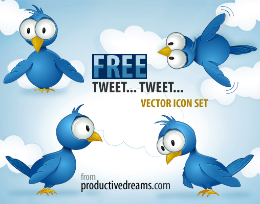 Free Twitter Vector Icon Set
