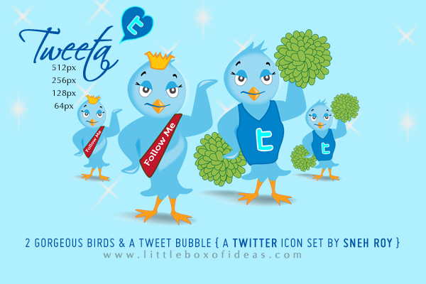Free Twitter Bird Icon Set