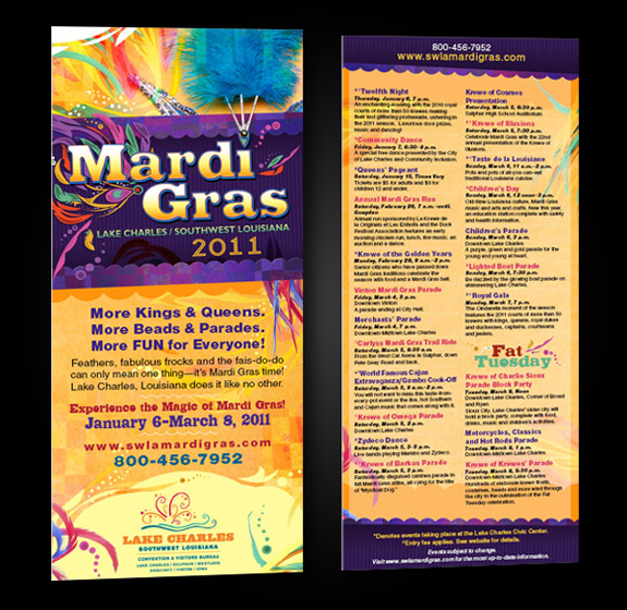Mardi Gras 2011 - Rack Card Design
