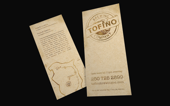 Tofino Brewing - Rack Card Design